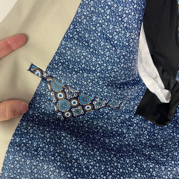 NEW Soul of London Suit Jacket Size 38R Simons Formalwear Dress Pants Beige Coat - Picture 12 of 14